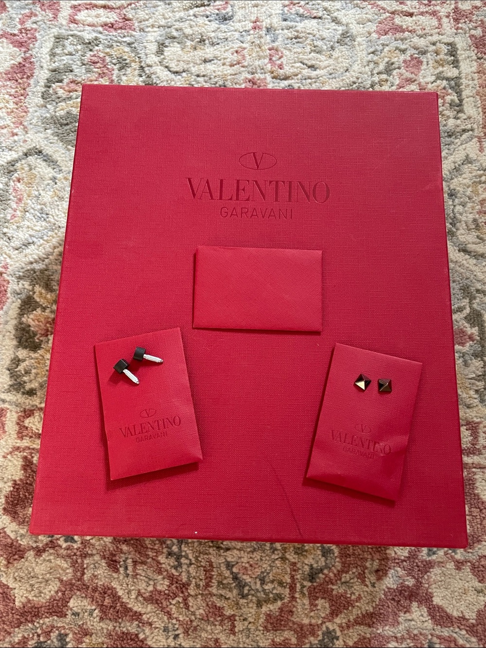 Valentino Garavani Red Box w/ Heel Replacements & Spare Studs